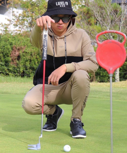 パーカー (RM)「LUXE/R GOLF」ストレッチ ブロード バイカラー フード