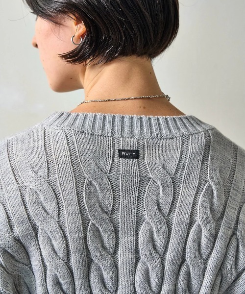 RVCA（ルーカ） ニット セーター レディース RVCA CABLE KNIT TOP 
