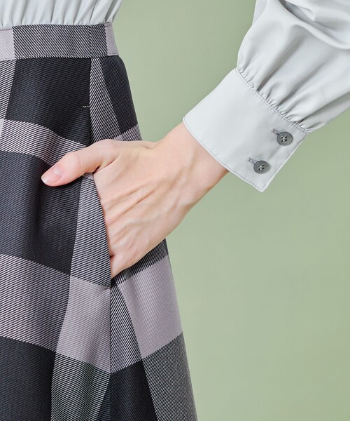 BLUE LABEL CRESTBRIDGE チェックワンピース セール】クレストブリッジチェックライトクロッシングツイル切替