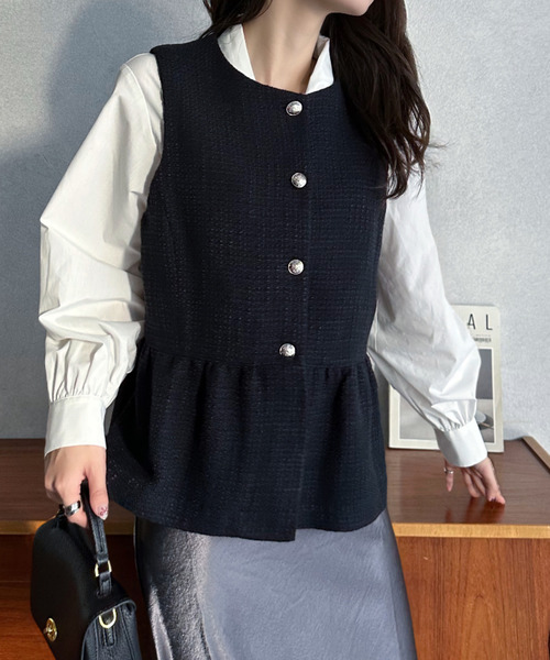 Eclat one ベスト ジレ 「Eclat one」オケージョン対応アイテム