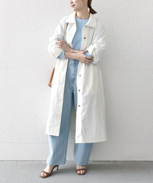 SHIPS any コート アウター any:「洗濯機可能」スタンドカラー