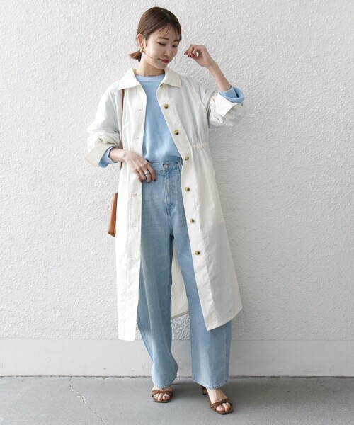 SHIPS any コート アウター any:「洗濯機可能」スタンドカラー