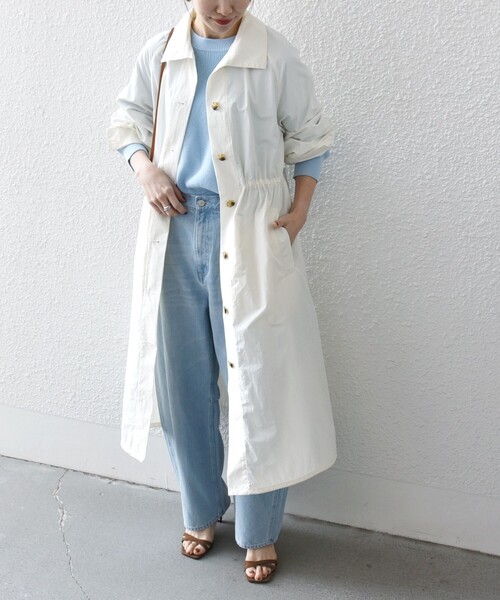 SHIPS any コート アウター any:「洗濯機可能」スタンドカラー