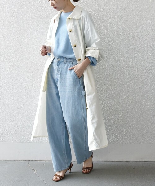 SHIPS any コート アウター any:「洗濯機可能」スタンドカラー