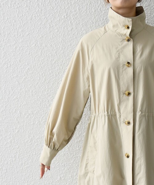 SHIPS any コート アウター any:「洗濯機可能」スタンドカラー