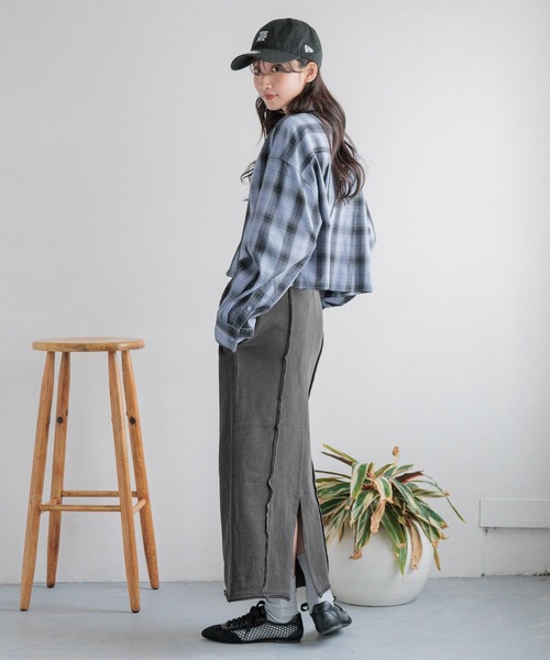 さとしくんページ LOWRYS FARM ブラウス シャツ オンブレチェックシャツ 289026