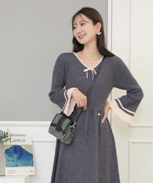 le reve vaniller（ル レーヴ ヴァニレ） ワンピース バイカラー