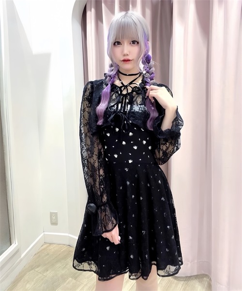 Ank Rouge（アンクルージュ） ワンピース リボンとお花のキャミ 