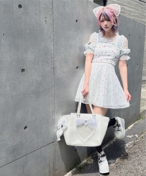 Ank Rouge（アンクルージュ） ワンピース リボンとお花のキャミ