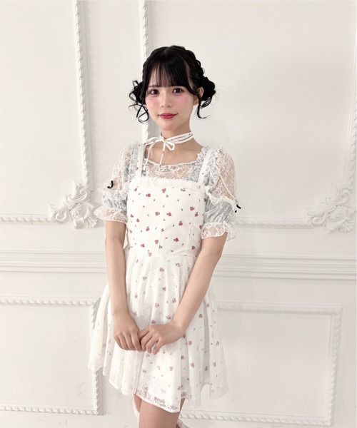 Ank Rouge（アンクルージュ） ワンピース リボンとお花のキャミ