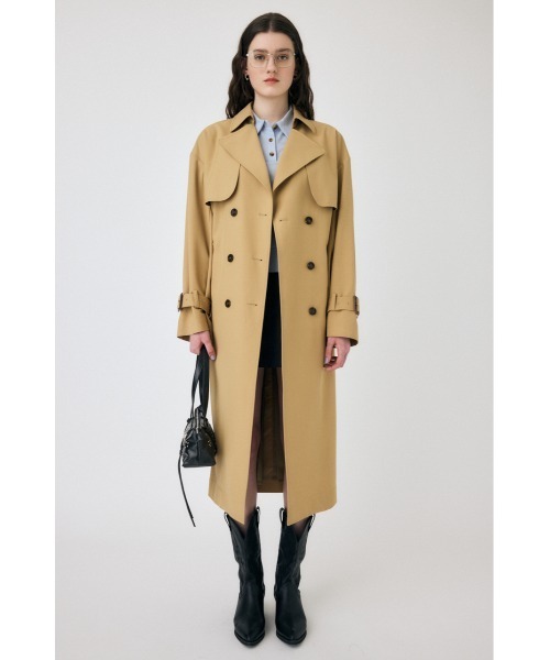 MOUSSY LOOSE TRENCH コート ベージュ MOUSSY トレンチコート コート LOOSE TRENCH レディース