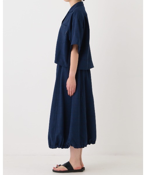 ブラウス シャツ 「THOUSAND MILE」SHORT SLEEVE SHIRT LINEN LIKE CHECK ショートスリーブシャツ　リネン THOUSAND MILE ブラウス シャツ 「THOUSAND MILE」SHORT SLEEVE