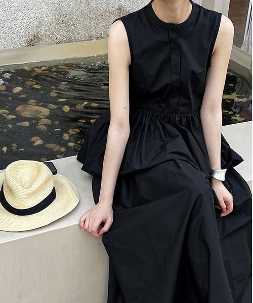 SUWDEE ワンピース peplum balloon sleeveless one piece : ZOZOTOWN