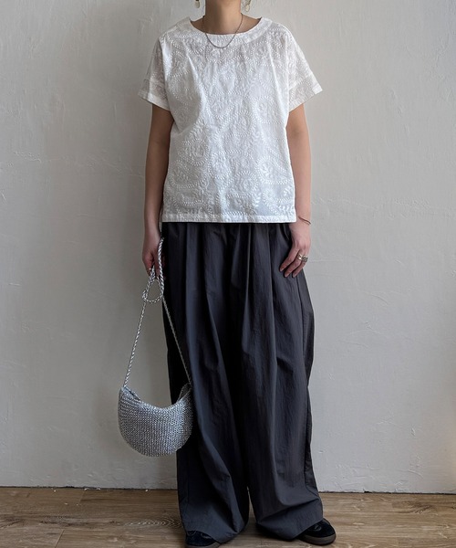 LBC（エルビーシー） ブラウス シャツ ペイズリー刺繍ブラウス 