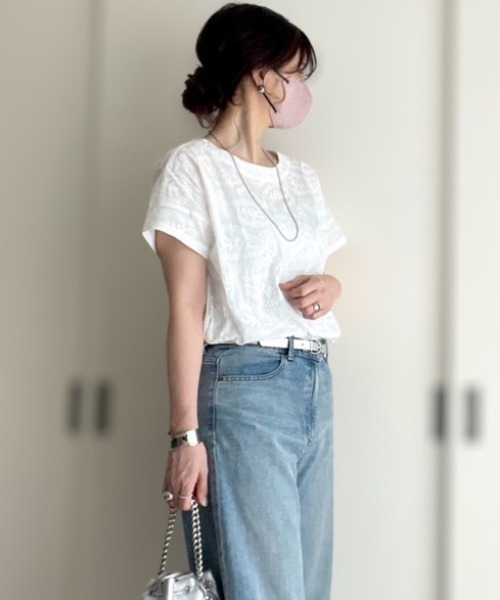 LBC ブラウス シャツ ペイズリー刺繍ブラウス レディース