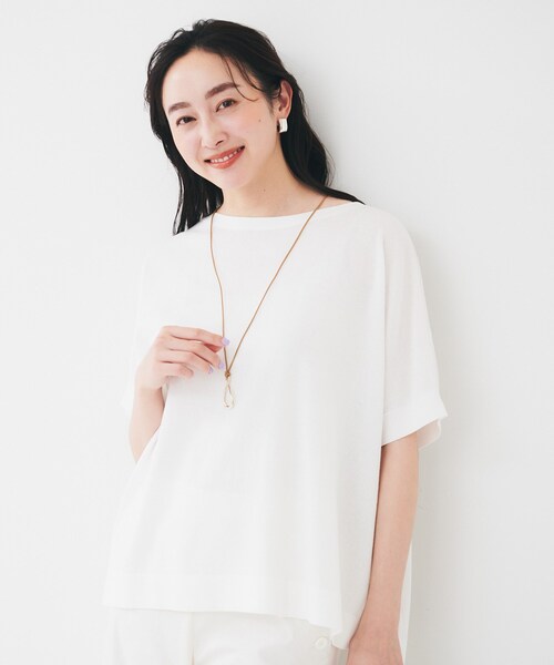 「leinwande」 半袖ニット ONE SIZE ホワイト レディース leinwande」 半袖ニット ONE SIZE 先駆け ホワイト レディース