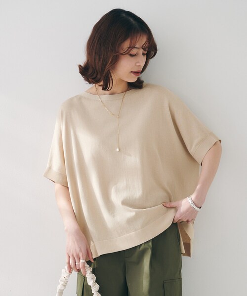 tシャツ GREY LABEL ファインコットンニットプルオーバー レディース 楽天市場】ニット レディース トップス セーター プルオーバー