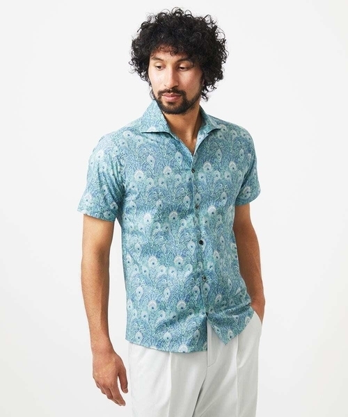 LAD フラワー柄半袖シャツ MICHEL KLEIN HOMME（ミッシェルクラン オム） シャツ 「日本製