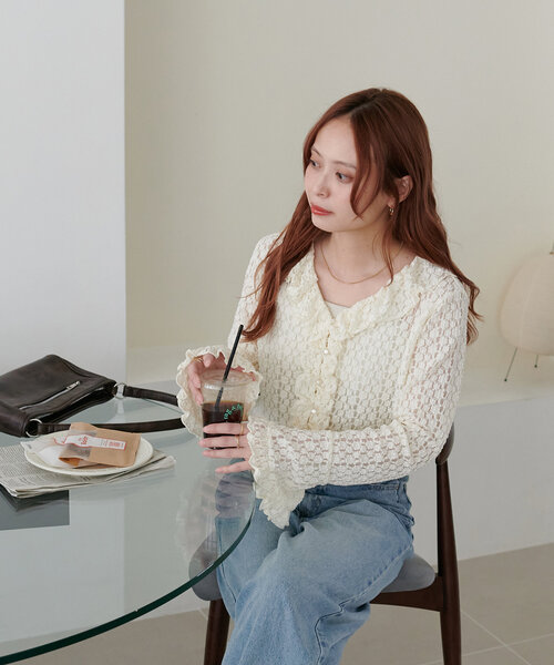 24SS CADUNE カデュネ レースフリル カーディガン 24SS CADUNE カデュネ レースフリル カーディガン 36