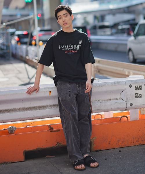 niko and ... ダークグレー 半袖 Tシャツ niko and… tシャツ スペースグラフィックTシャツ メンズ