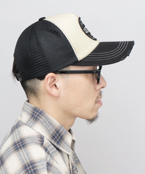 激レア kloshar ペイント ダメージ 加工 メッシュ キャップ ダメージ加工メッシュキャップ | レディース,小物,帽子