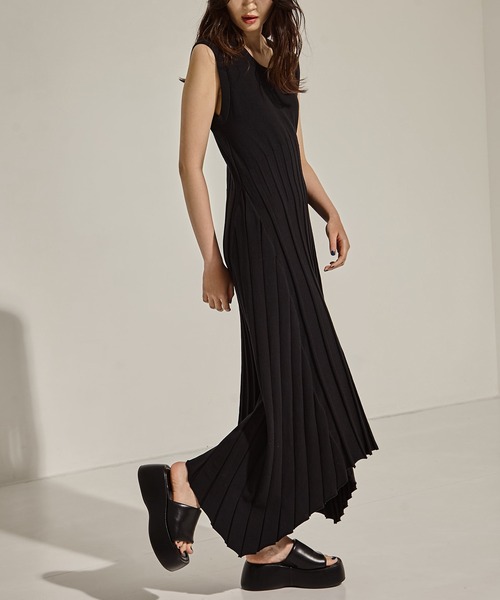 CINOH チノ　ワンピース　レイヤードスリーブ　ドレス CINOH/チノ】別注 GATHERED SLEEVE DRESS/ギャザースリーブ