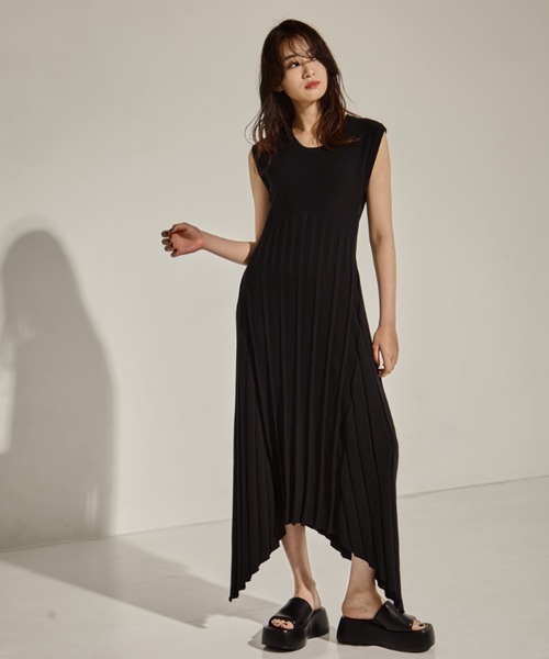 CINOH チノ　ノースリーブニットワンピース CINOH ワンピース 「CINOH/チノ」「STUDIOUS別注」NO SLEEVE