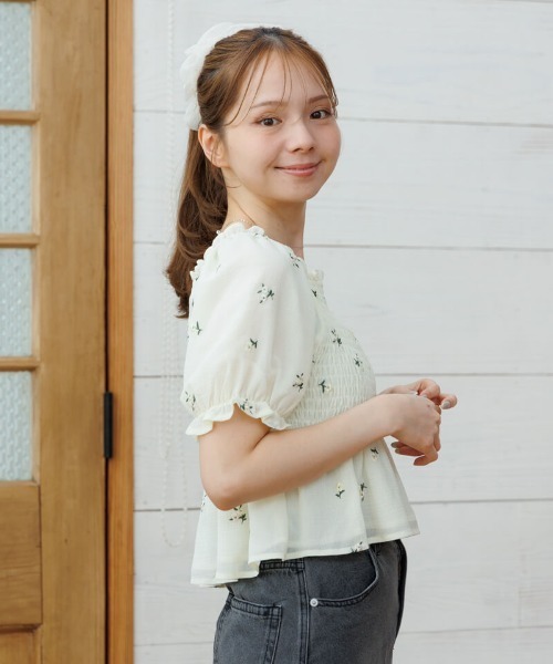 新品　flower　ペチュニアブラウス flower（ファッション） ブラウス シャツ ペチュニアブラウス