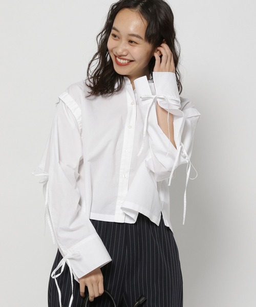 トップス nico niko and… 「niko and」 長袖シャツ SHORT ブルー レディース