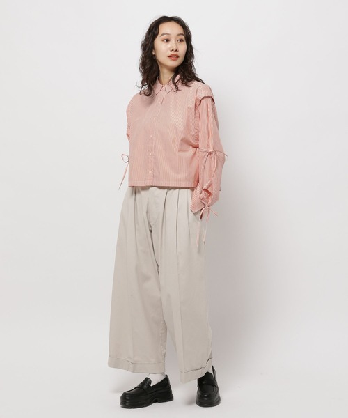 niko and… 「niko and」 長袖シャツ SHORT ブルー レディース