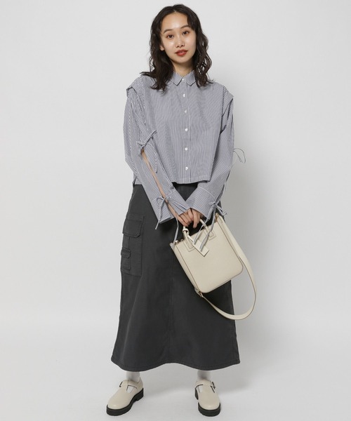 トップス nico niko and… 「niko and」 長袖シャツ SHORT ブルー レディース