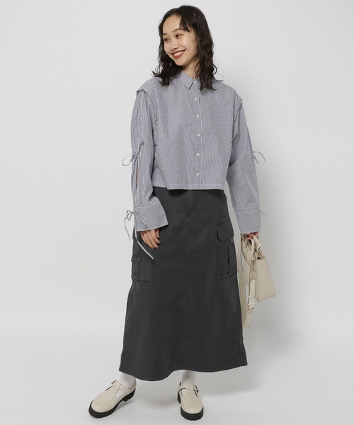 niko and… 「niko and」 長袖シャツ SHORT ブルー レディース
