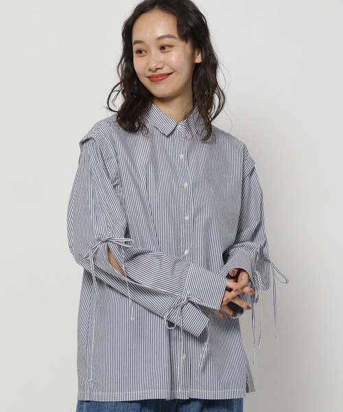 niko and… 「niko and」 長袖シャツ SHORT ブルー レディース