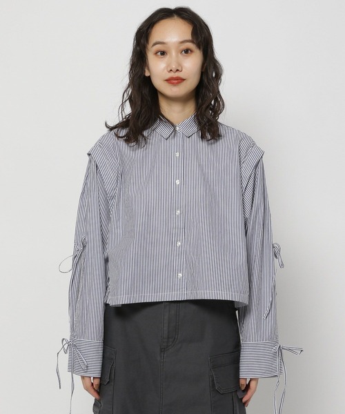 niko and… 「niko and」 長袖シャツ SHORT ブルー レディース