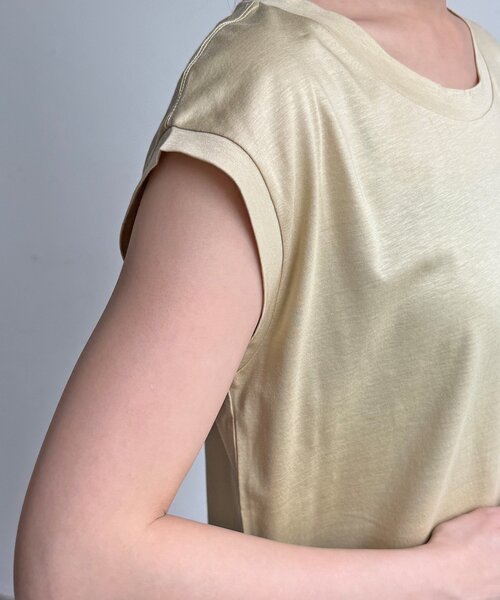 DouDou（ドゥドゥ） tシャツ 「接触冷感」リヨセル混フレンチプル