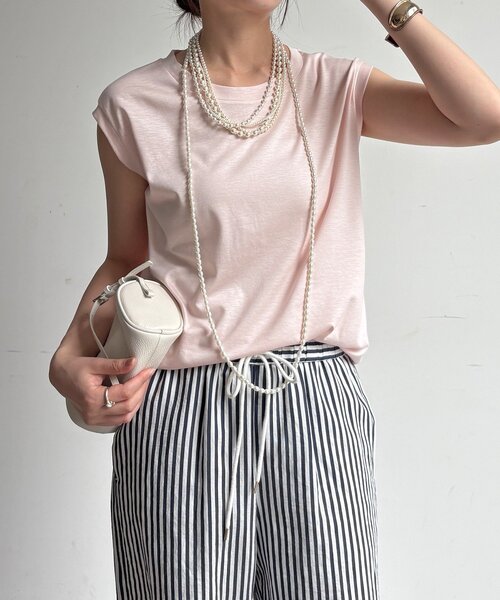 DouDou（ドゥドゥ） tシャツ 「接触冷感」リヨセル混フレンチプル