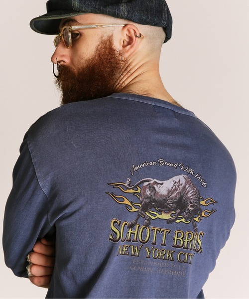 Schott N.Y.C（ショット） tシャツ Schott/ショット/FIRE PTTERN