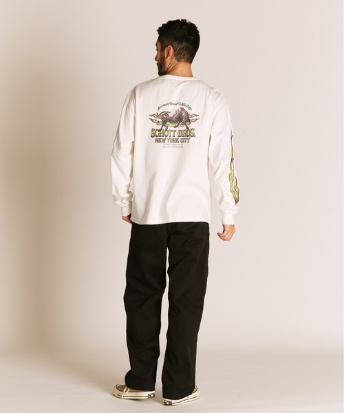 Schott N.Y.C（ショット） tシャツ Schott/ショット/FIRE PTTERN
