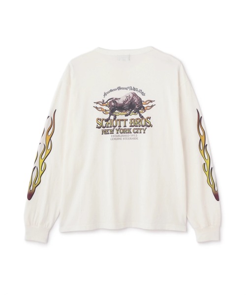 Schott N.Y.C（ショット） tシャツ Schott/ショット/FIRE PTTERN