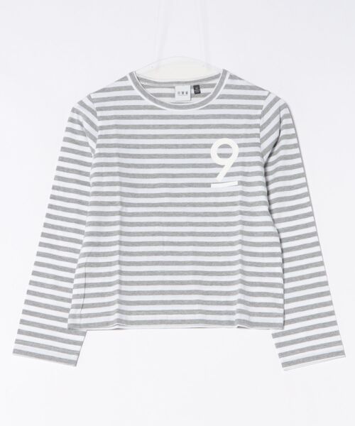 tシャツ 「HOLLYWOOD MADE」UNDER 9 BORDER ロンT レディース