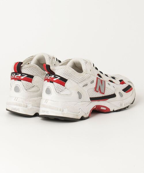 [New Balance] low cut спортивные туфли 24.5cm белый × красный мужской 