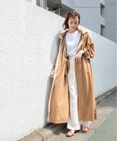 idem」 ステンカラーコート FREE キャメル レディース : ZOZOTOWN