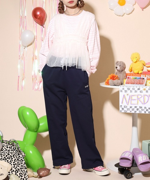 NERDY スマホショルダー ワイドパンツ スウェットパンツ ジャージ
