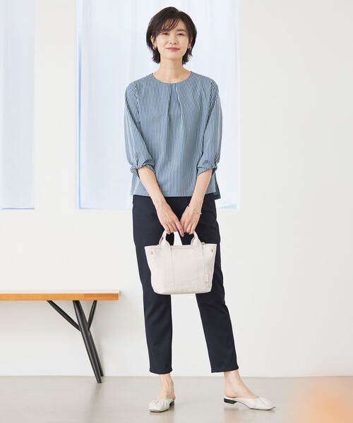 「J.PRESS」 7分袖カットソー MEDIUM グリーン レディース