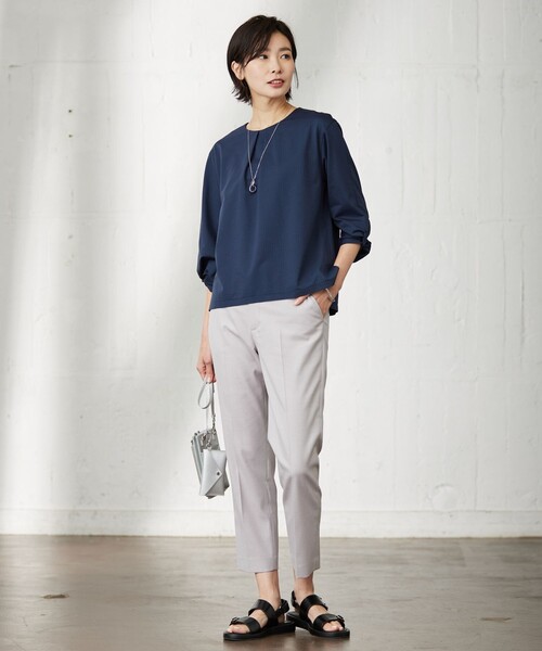 「J.PRESS」 7分袖カットソー MEDIUM グリーン レディース