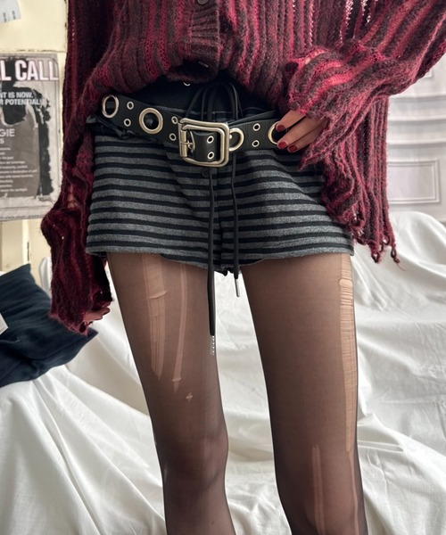 SHAGGIE（シャギー） パンツ 「ViVi掲載」ボーダーフリルマイクロミニ