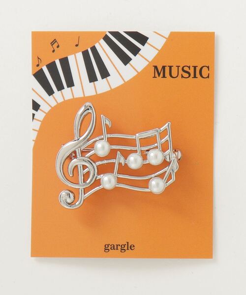 gargle（ガーグル） ブローチ ガーグル：MUSICシリーズ 楽譜パール ト