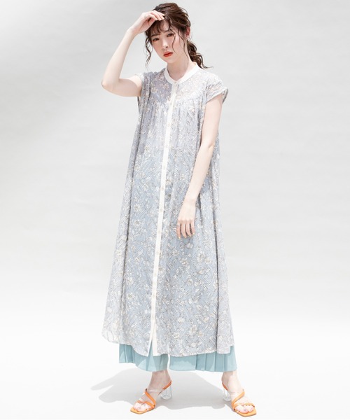 「MILLION CARATS」 ノースリーブワンピース FREE サックスブルー レディース_画像6