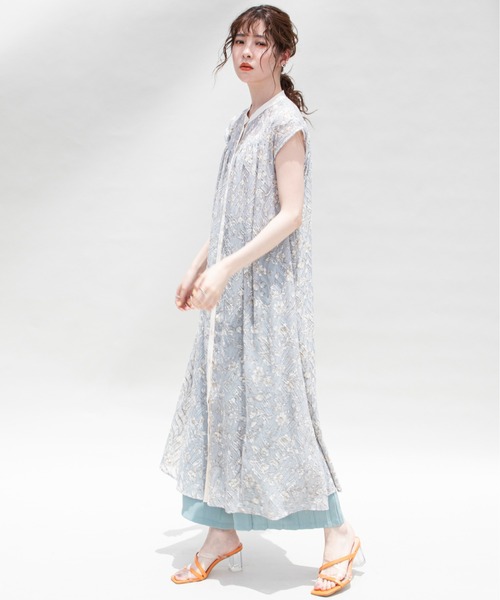 「MILLION CARATS」 ノースリーブワンピース FREE サックスブルー レディース_画像7