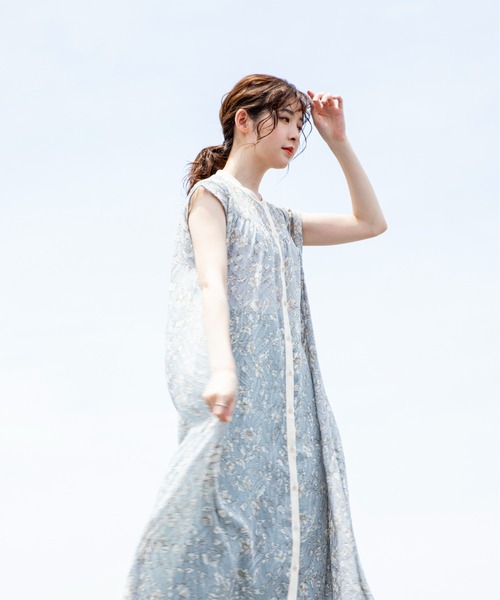 「MILLION CARATS」 ノースリーブワンピース FREE サックスブルー レディース_画像9